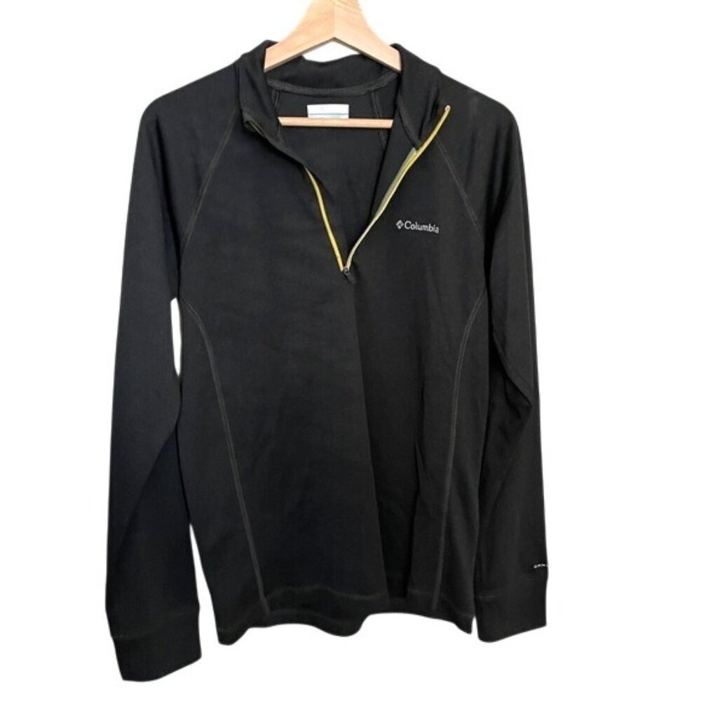 Columbia Black Fleece Zip Unisex Men’s Size S outdoors athletic shirt
